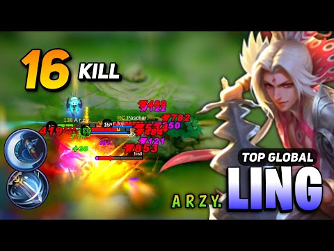 Ling Jungle Amazing Gameplay [ Ling Best Build Top Global ] By A R Z Y. - Mobile Legends