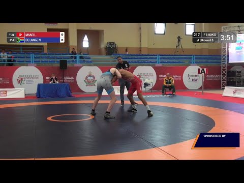 Round 3 FS - 80 kg: L. MAAFI (TUN) v. N. DE LANGE (RSA)