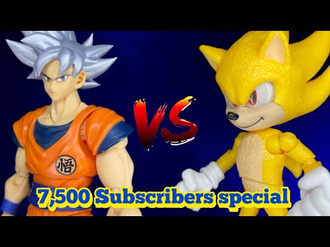 Ultra Instinct Goku Vs. Super Sonic: Stop Motion: 7500 subscribers special