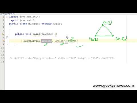 Draw Polygon in Java Applet Hindi