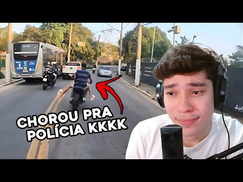 He tried to escape from the police, but this happened, lol.