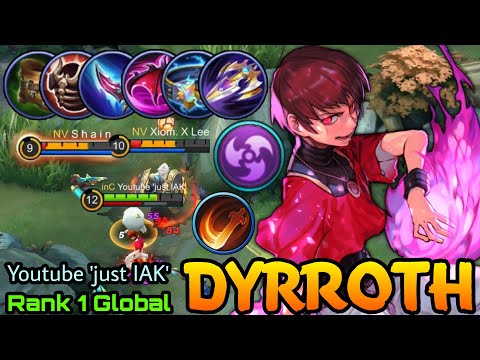 Hybird Build Dyrroth MVP Offlaner! - Top 1 Global Dyrroth by Youtube 'just IAK' - MLBB