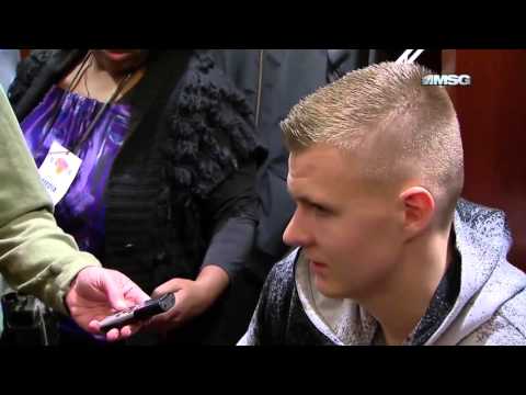 Kristaps Porzingis On Kobe Bryant's Retirement | 11.29.2015