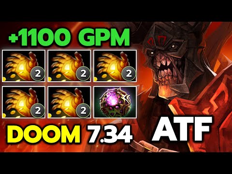 ATF New [Doom] 6 Midas Cancer Build 7.34 Dota 2 New Patch (Fullmatch)