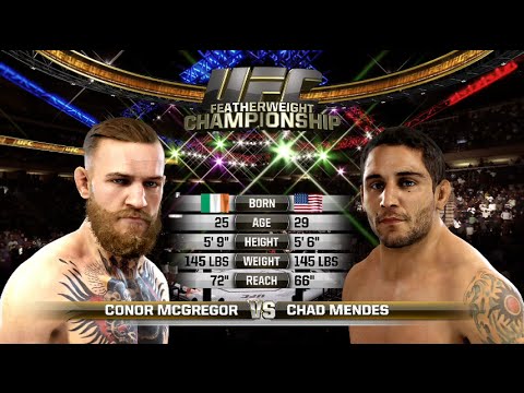 UFC 189 Conor McGregor vs Chad Mendes Simulation - EA UFC Gameplay