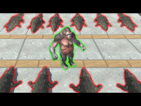 Escape from Deadly Mosasaurus - Animal Revolt Battle Simulator Goro The Giant