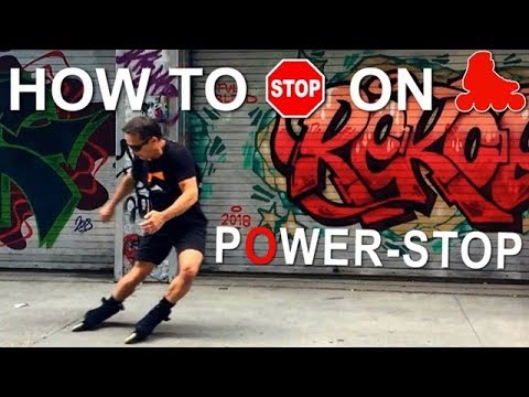 How To Stop On Inline Skates  -Power Stop Tutorial