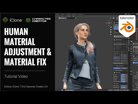 iClone 7 and CC 3 Tutorial - Human Material Adjustment & Material Fix in Blender with Auto Setup