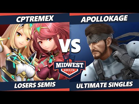 Midwest Arena Losers Semis - CptRemex (Mythra Pyra) Vs. ApolloKage (Snake) SSBU Smash Ultimate