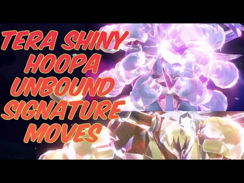 HOOPA UNBOUND SHINY USING HYPERSPACE HOLE AND HYPERSPACE FURY WITH TERA! POKEMON SCARLET VIOLET