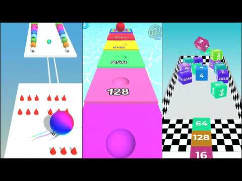 ball Run 2048 vs Runner Balls 2048vs 2048 CUBE Runner, Gameplay walktrough android iOS