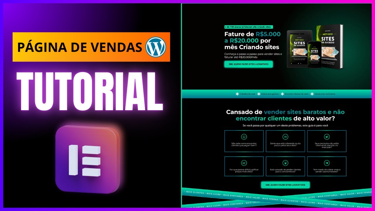 Como criar uma PÁGINA DE VENDAS para Ebook com Elementor [ TUTORIAL COMPLETO ]