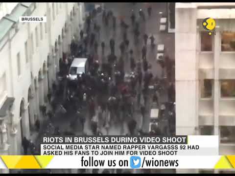 Riots in Brussels during video shoot