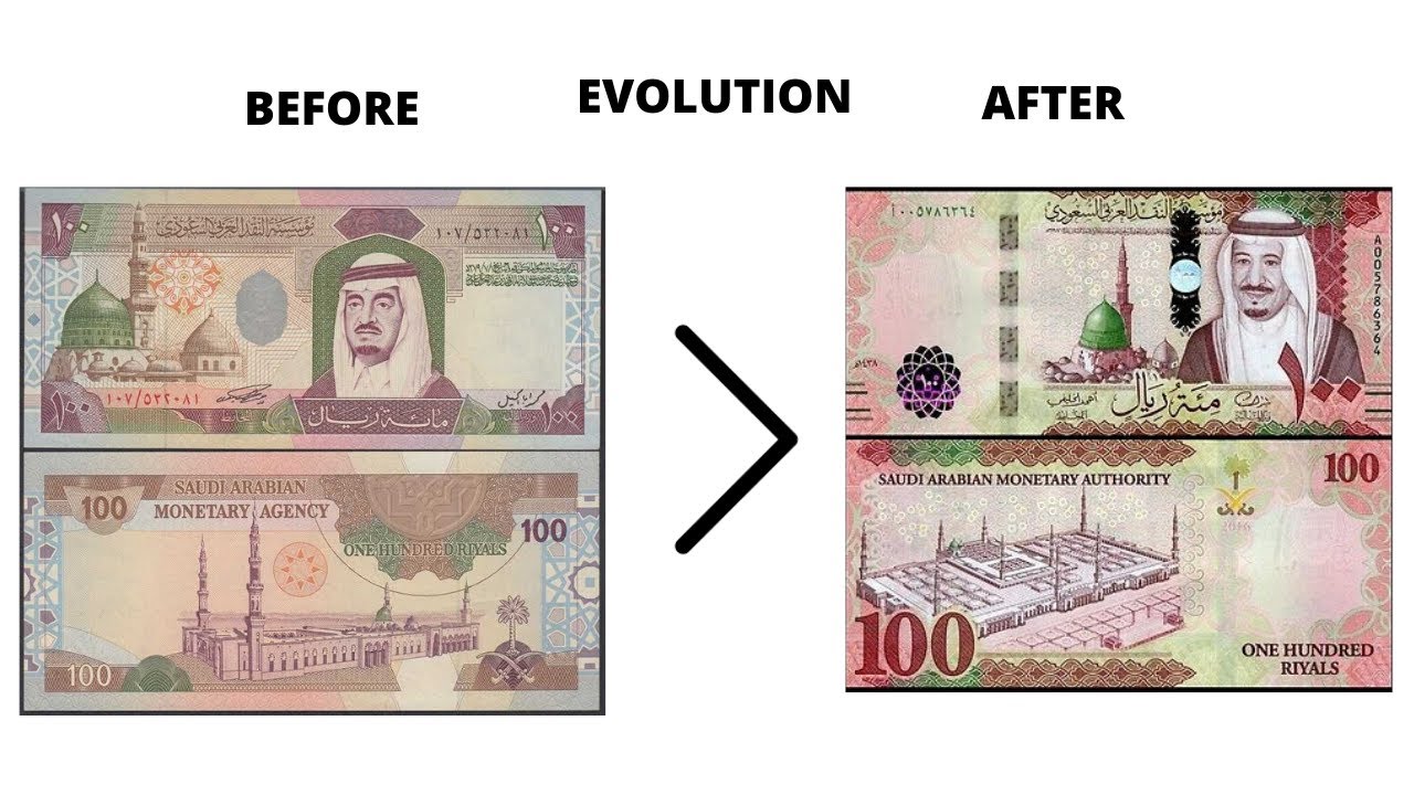 Evolution of Saudi Arabian Riyal currency ( 1952 - 2020 )