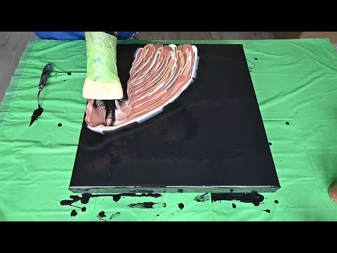 (599) Air swipe with GOLD, COPPER and BRONZE ~ Paint with hair dryer ~ Fluid art ~ #StayCreative