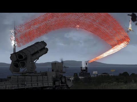 Anti-Air C-RAM System in Action shot down Fighter Jets - Surface-to-Air Missile Arma3