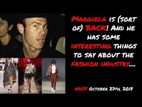 Margiela is (sort of) BACK! And he has some interesting things to say about the fashion industry...