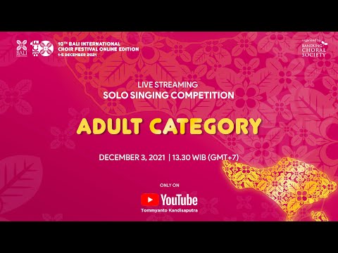 [BICF10] SOLO SINGING COMPETITION - ADULT CATEGORY