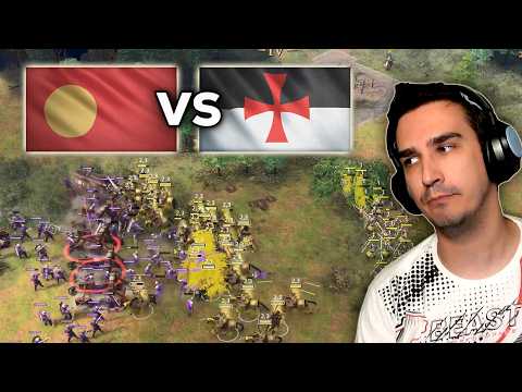 Sengoku Samurai vs Knights Templar in AOE4