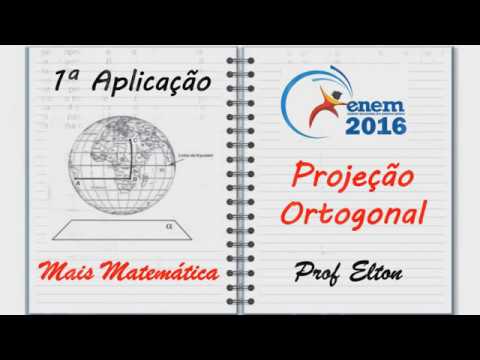 ENEM 2016 - 1ª Aplicação - Projeção Ortogonal - A figura representa o globo terrestre e nela estão