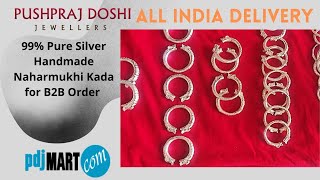 99% Pure Silver Handmade Naharmukhi Kada for B2B Order - WA Visiting card @ 9929984571 #Udaipur #B2B