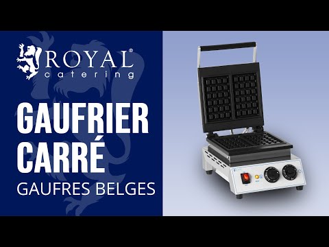 Vidéo - Gaufrier carré - Gaufres belges - 1 500 W