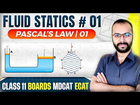 Class 11 Physics | Fluid Statics # 01 | Pascal's Law Part # 1 | Basic Concepts | Pressure in Fluids