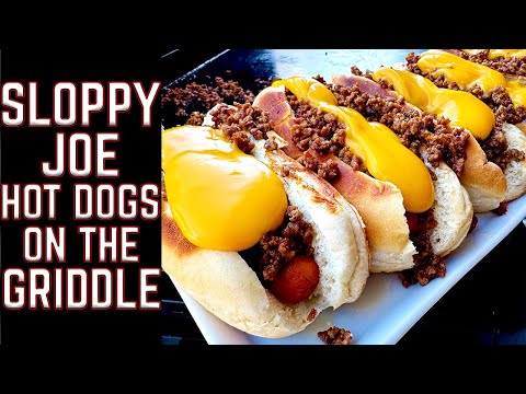 YOU HAVE TO MAKE SLOPPY JOE HOT DOGS ON THE GRIDDLE! EASY RECIPE🔥