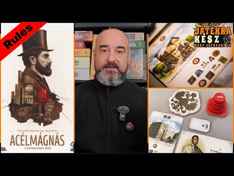 Acélmágnás – Szabálymagyarázat | Termelj, Építs, Gyűjts Pénzt lépésről lépésre - Játékra kész / Play Right Away
