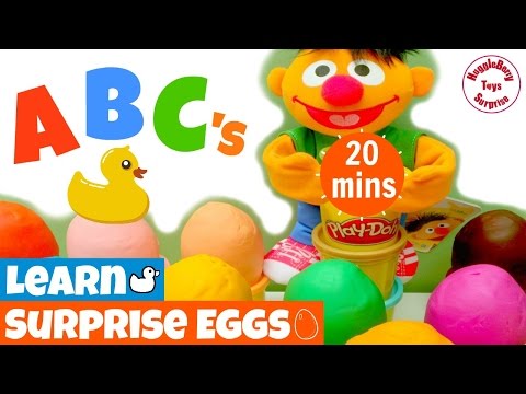 Sesame Street Toys Learn ABC Alphabet Play Doh Eggs Surprises Alphabet ABC Song Video