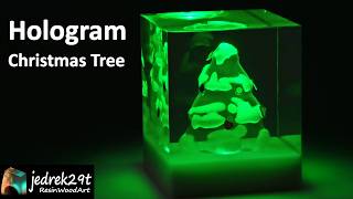 3D Hologram Christmas Tree from Clear Epoxy / RESIN ART