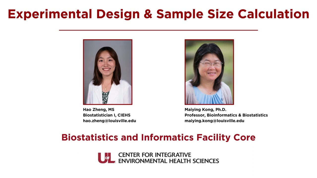 Experimental Design and Sample Size Calculation