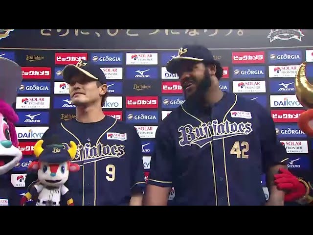 バファローズ坂口選手・ペーニャ選手ヒーローインタビュー 2014/9/7 Bs-F