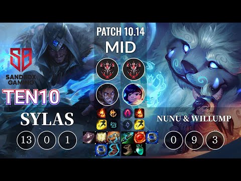 SB Ten10 Sylas vs Nunu & Willump Mid - KR Patch 10.14