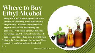 Organic Ethyl Alcohol A Safe Solvent for Natural Extraction