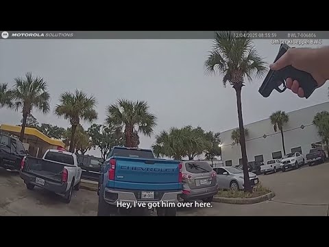 Bodycam video shows intense HPD shootout with wanted suspect