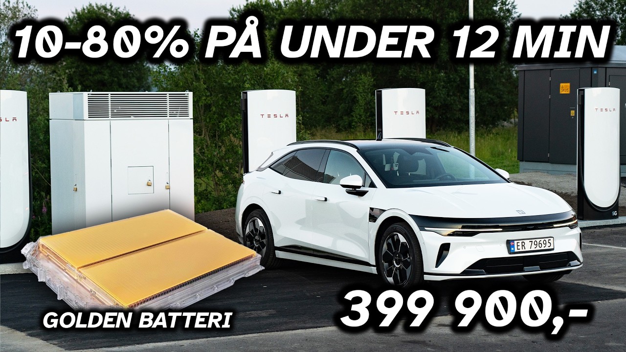 Zeekr 7GT Core på Tesla V4 - lader EKSTREMT bra, men ikke som lovet