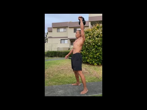 40 kg./88 lbs. Kettlebell Alternating Clean & Jerk - age 52, July 9, 2021, 7:23 pm