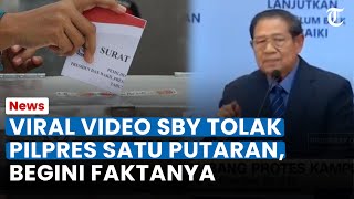 Viral Video SBY Tolak Pilpres 2024 Satu Putaran, Padahal Begini Faktanya: Diedit dan Dipotong-potong