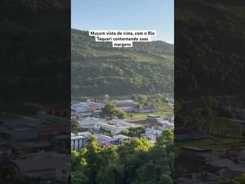 Muçum vista de cima, com o Rio Taquari contornando suas margens! #muçum #riograndedosul #rio