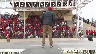 Hosiah Chipanga performing at the MDC Alliance Ral
