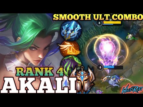 AKALI BRUTAL ONE ULT COMBO EXECUTION! OP META BUILD ABUSE - TOP 4 GLOBAL AKALI BY Lucy爱 - WILD RIFT