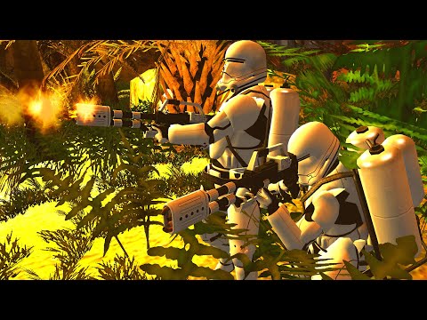 First Order Flame-Troopers BURN the Jungle!! - Men of War: Star Wars Mod Battle Simulator