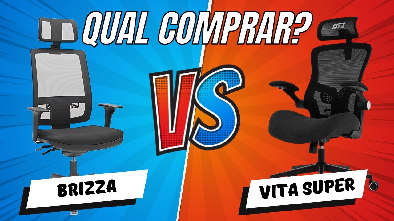 Cadeira Ergonômica DT3 Vita Super ou Plaxmetal Brizza Backsystem Qual Comprar?
