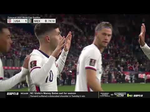 USA VS MEXICO. Christian Pulisic Goal.