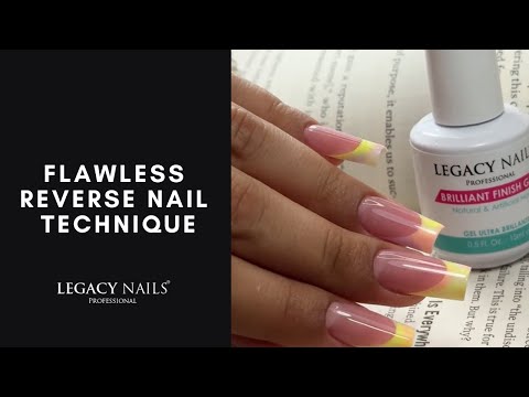 Flawless reverse nail technique| LEGACY NAILS