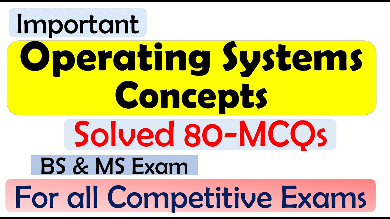 Operating System Concepts MCQs || Computer Science