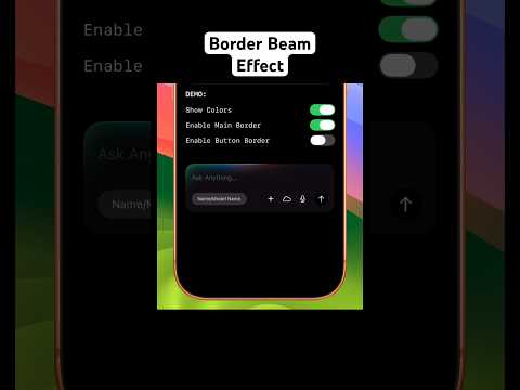 Border Beam Effect Using SwiftUI | Glowing Border | #animation #ios #design #apple thumbnail