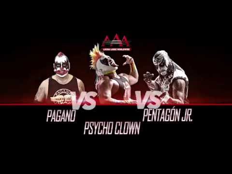 AAA Worldwide desde Pachuca Lucha "Modalidad Extrema" Pagano vs Psycho Clown vs Pentagón Jr.