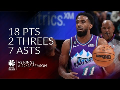 Mike Conley 18 pts 2 threes 7 asts vs Kings 22/23 season